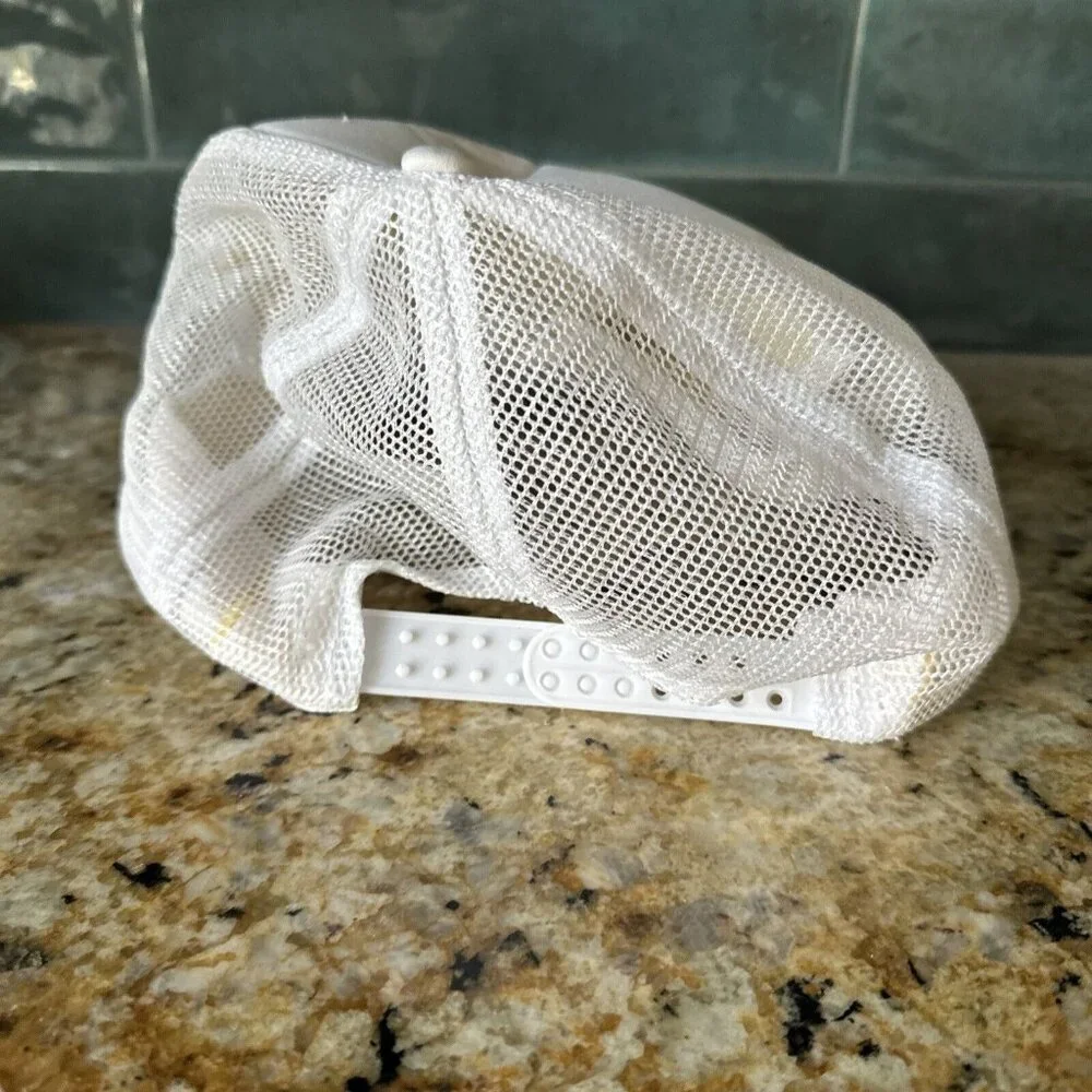 Vintage Dayton‎ Beach Florida USA Snapback Baseball Americana Hat White Cap Mesh